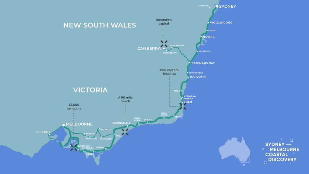 Maps Melbourne To Sydney Road Trips Drives Itineraries Sydney 